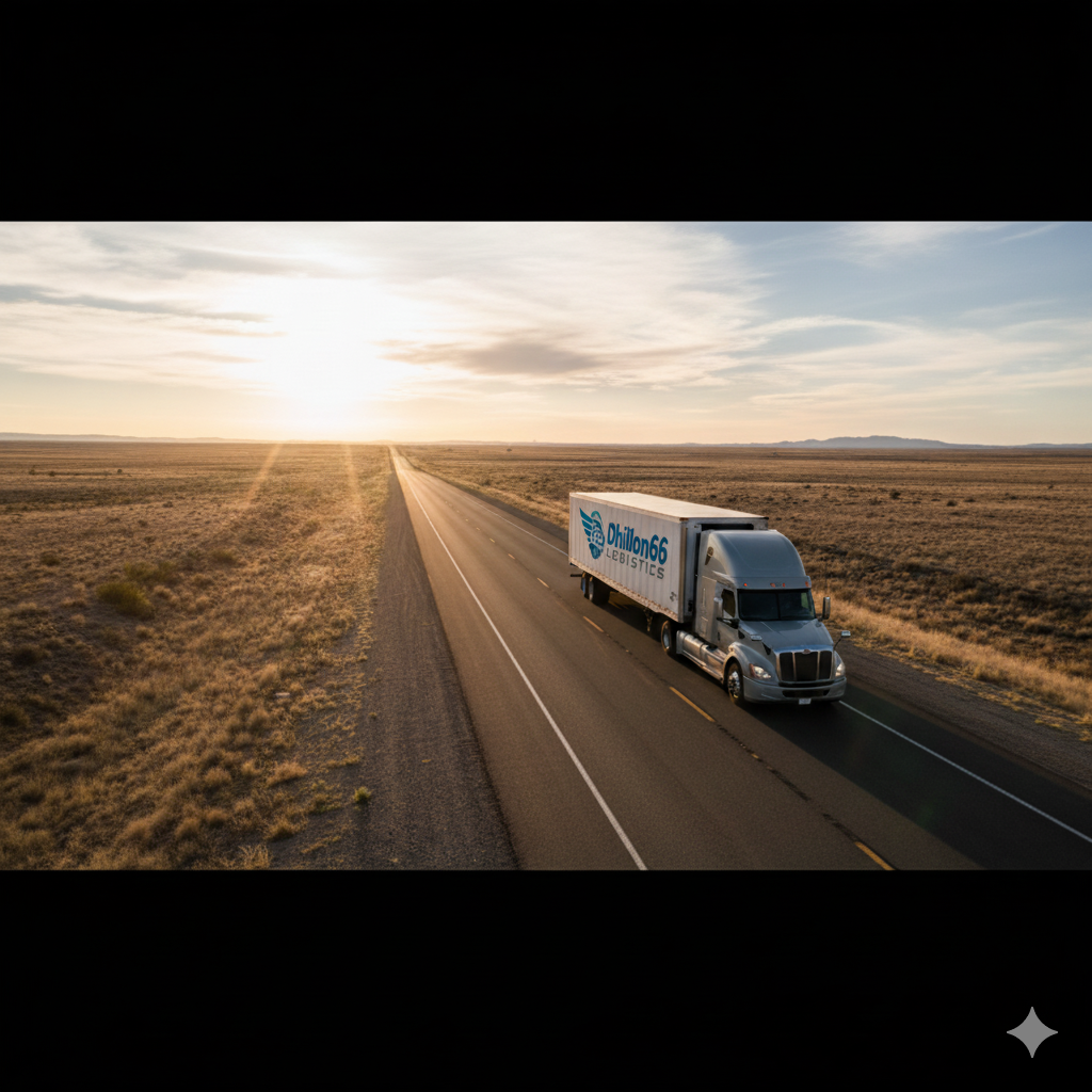 A truck on a highway representing Full Truckload services.